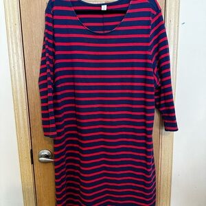 Old Navy Red and Navy Striped Dress